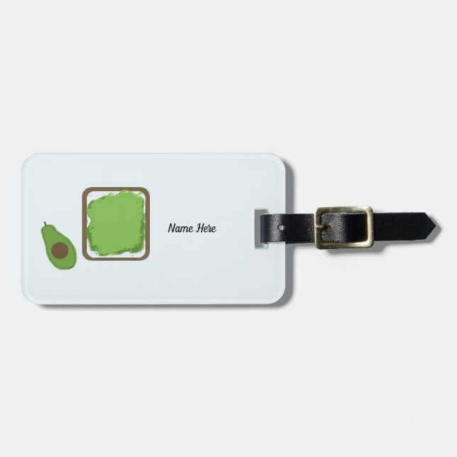 Avocado Toast Luggage Tag (Front Horizontal)