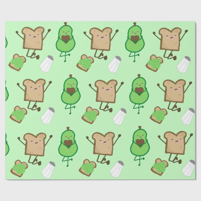 Avocado Toast Wrapping Paper (Flat)