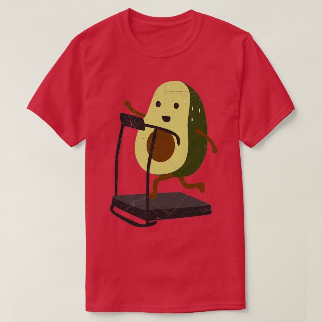 Avocado Treadmill Runner Workout Funny Gift Idea 1 T-Shirt (Design Front)