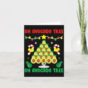 Avocado Tree Funny Food Vegan Christmas Gift Card