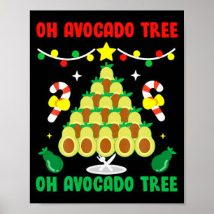 Avocado Tree Funny Food Vegan Christmas Gift  Poster