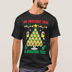 Avocado Tree Funny Food Vegan Christmas T-Shirt