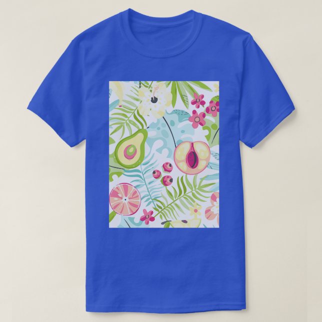 Avocado Tropical Creative Conferva Wild T-Shirt (Design Front)