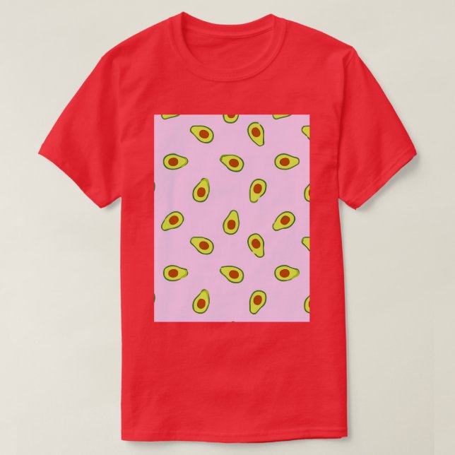 Avocado tropical fruit summer pattern T-Shirt (Design Front)