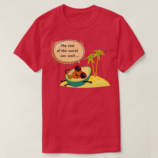 avocado tropical island T-Shirt (Design Front)