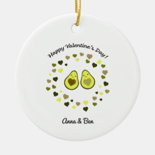 Avocado Valentine Ceramic Tree Decoration
