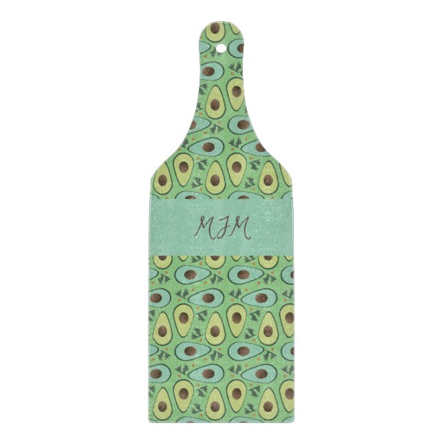 Avocado Vegetable Fruit Chef Kitchen Cutting Board (Front)