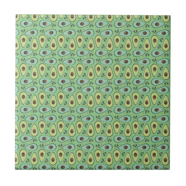 Avocado Vegetable Fruit Chef Kitchen Tile (Front)