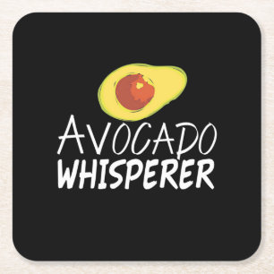 Avocado Whisperer Square Paper Coaster