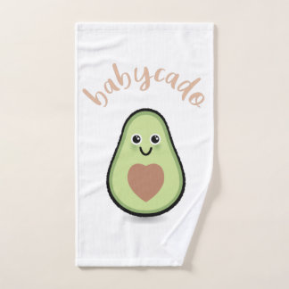 avocado with heart Babycado for a baby Hand Towel