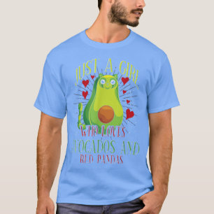 Avocado Women Chinese Animal Lover Girls Red Panda T-Shirt