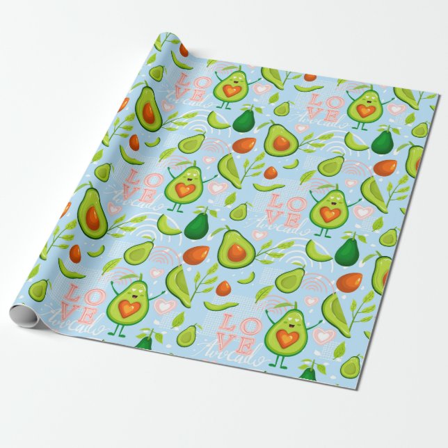 Avocado Wrapping Paper (Unrolled)