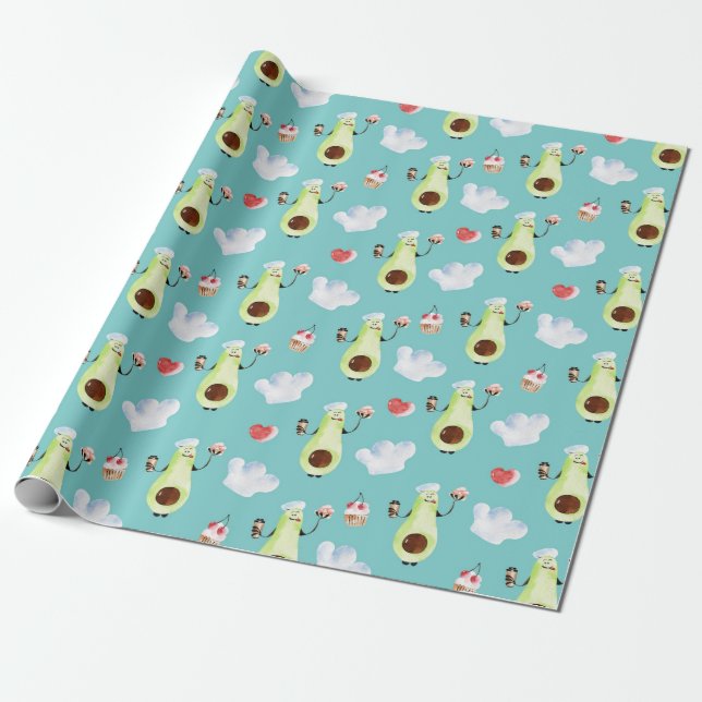 Avocado Wrapping Paper (Unrolled)