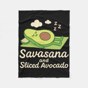 Avocado Yoga Funny Namaste Pun Plant-sed Fitness S Fleece Blanket
