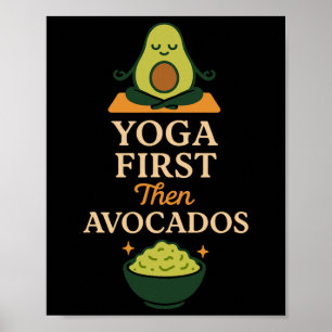Avocado Yoga Funny Namaste Pun Plant-sed Fitness S Poster