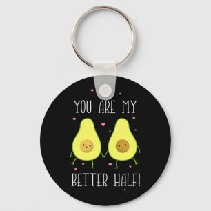Avocado You Are My Better Half Key Ring