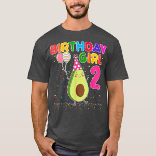 Avocados 2nd Birthday Girl 2 Years Old Avocados Th T-Shirt