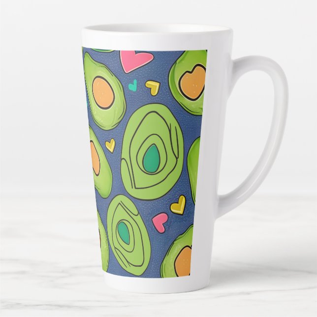 Avocados and Hearts Latte Mug (Right)