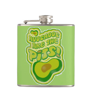 Avocados are the Pits Hip Flask