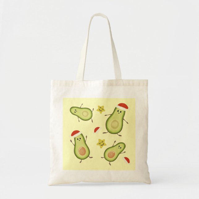 Avocados & Christmas Tote Bag (Front)