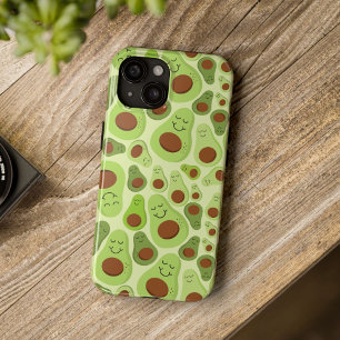 Avocados Cute Happy Avocado Pattern iPhone 15 Case