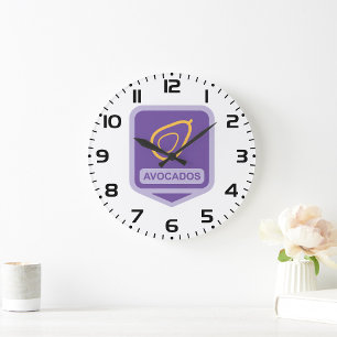 Avocados Symbol Large Clock