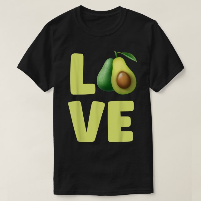 Avocados Vegetarian Vegan Food Avocado Love  T-Shirt (Design Front)