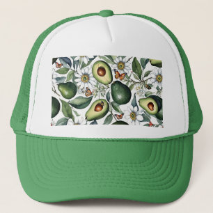 Avocados! with Flowers and Butterflies Trucker Hat