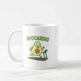 Avocardio Funny Coffee Mug for Fitness and Avocado
