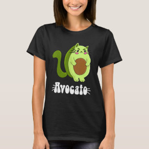 Avocato Avocado Cat Cat Owner Vegan Vegetarian T-Shirt