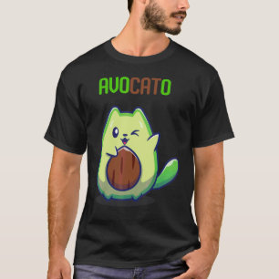 Avocato Avocado Kitten Eats Green Fruit Core Cat M T-Shirt