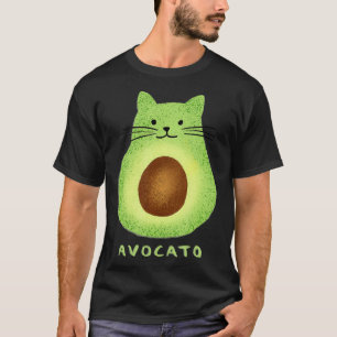 Avocato  Cute Cat Avocado Vegan And Cat  Kitten T-Shirt