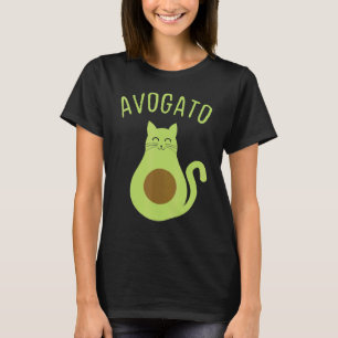 Avocato Cute Cat Avocado Vegan And Cat Kitten T-Shirt