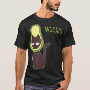 Avocato Cute Vegan Cat Funny Avocado Cats Lover Ki T-Shirt