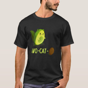 Avocato Funny Cute Cat Avocado Vegan And Cat Kitt T-Shirt
