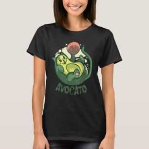 Avocato Funny Cute Cat Avocado Vegan And Cat Lover T-Shirt