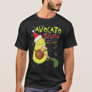 Avocato Funny Cute Cat Avocado Vegan Christmas Gif T-Shirt