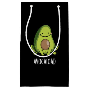 Avocatoad Funny Avocado Toad Pun Dark BG Small Gift Bag