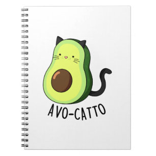 Avocatto Funny Avocado Cat Pun Notebook