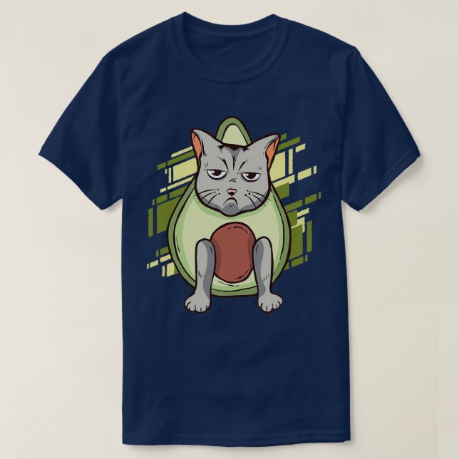 Avocatto Funny Cat in Avocado Costume Shirt Avocad (Design Front)