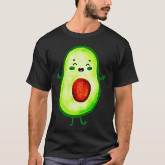 Avocuddle cutie avocado watercolor drawing T-Shirt
