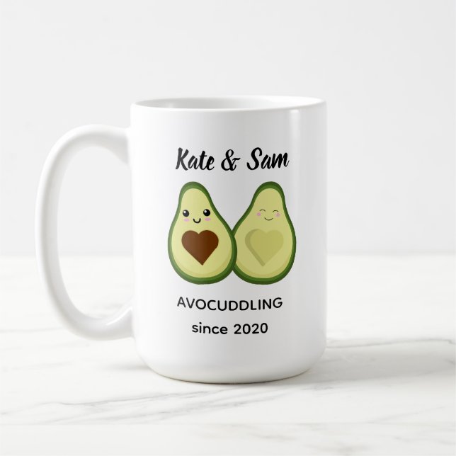 Avocuddling customised couple Mug  (Left)