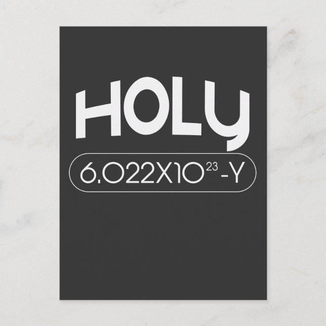 Avogadro Mole Carbon Chemistry Animal Pun Postcard (Front)