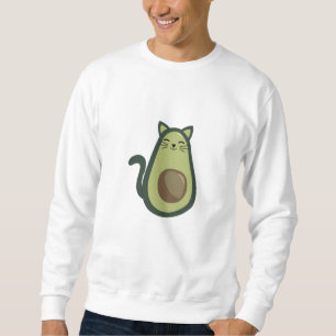Avogato Avocado Cat Funny Food Green Sweatshirt