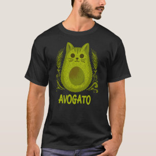 Avogato Avocado Cat Funny Girls, Women Gato Fans S T-Shirt