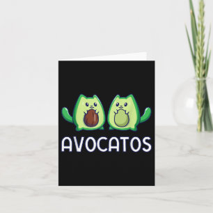 Avogato Avocado Cat Vegan Cat  Card
