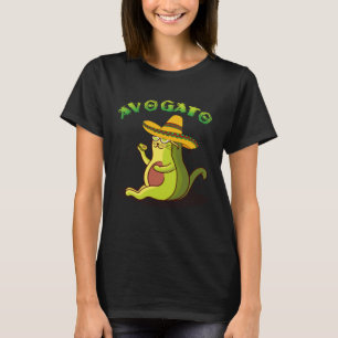 Avogato Cat Avocado Cinco de Mayo Cute Cat Mexico T-Shirt
