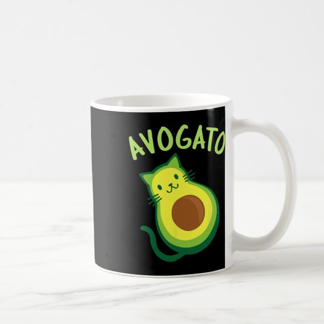 Avogato Cat Avocado - Funny Cinco De Mayo  Coffee Mug (Right)