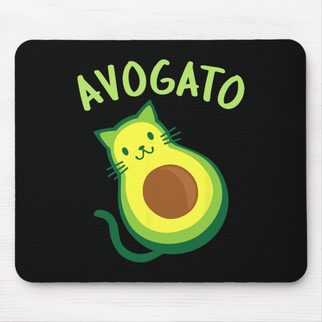 Avogato Cat Avocado - Funny Cinco De Mayo  Mouse Mat (Front)