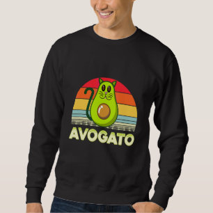 Avogato Cat Avocado Vintage Vibe   Cinco De Mayo Sweatshirt